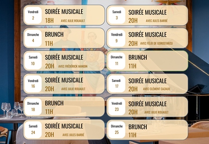 Animations du mois de mai au restaurant Le Carré