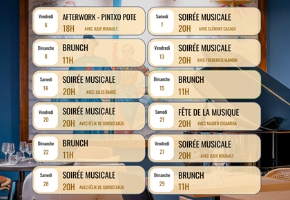 Agenda animations - Juin