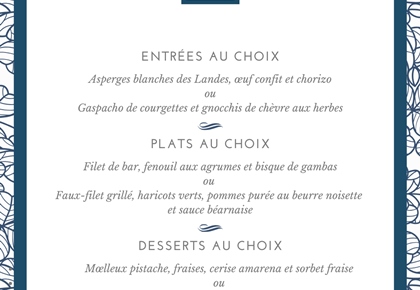 Menu déjeuner de la semaine - Restaurant Le Carré